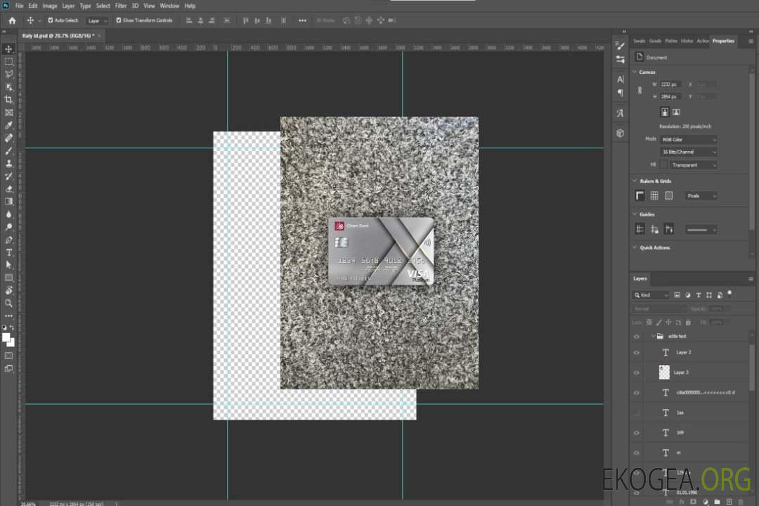 Syrie Cham Bank visa platine carte photolook avant template